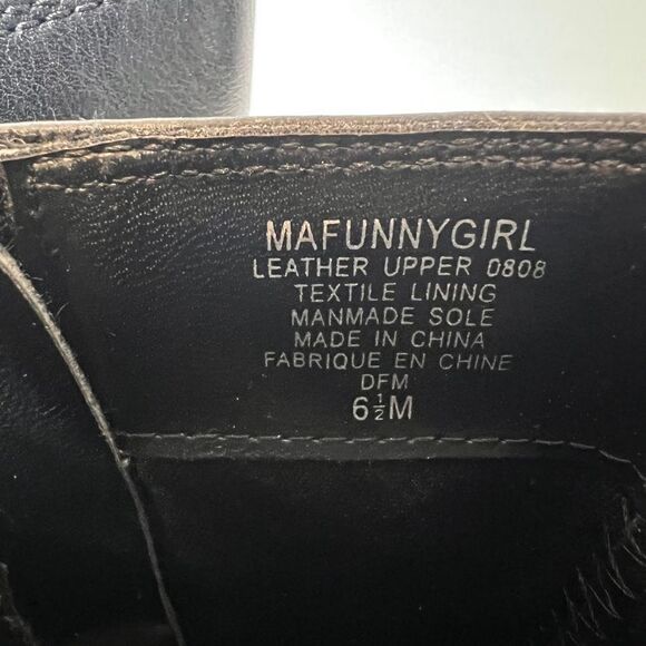 AK Anne Klein iFlex Black Leather Zip Square Toe Ankle Boots Womens Size 6.5 - Picture 7 of 8